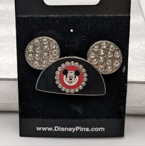 Disney Mickey Ears Silver Rhinestone